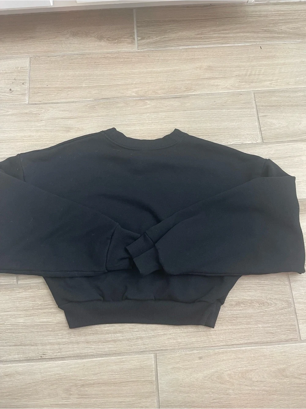 Alo Yoga Accolade Black Sweat Set Cropped Crewneck + Joggers Sz M 8-10
